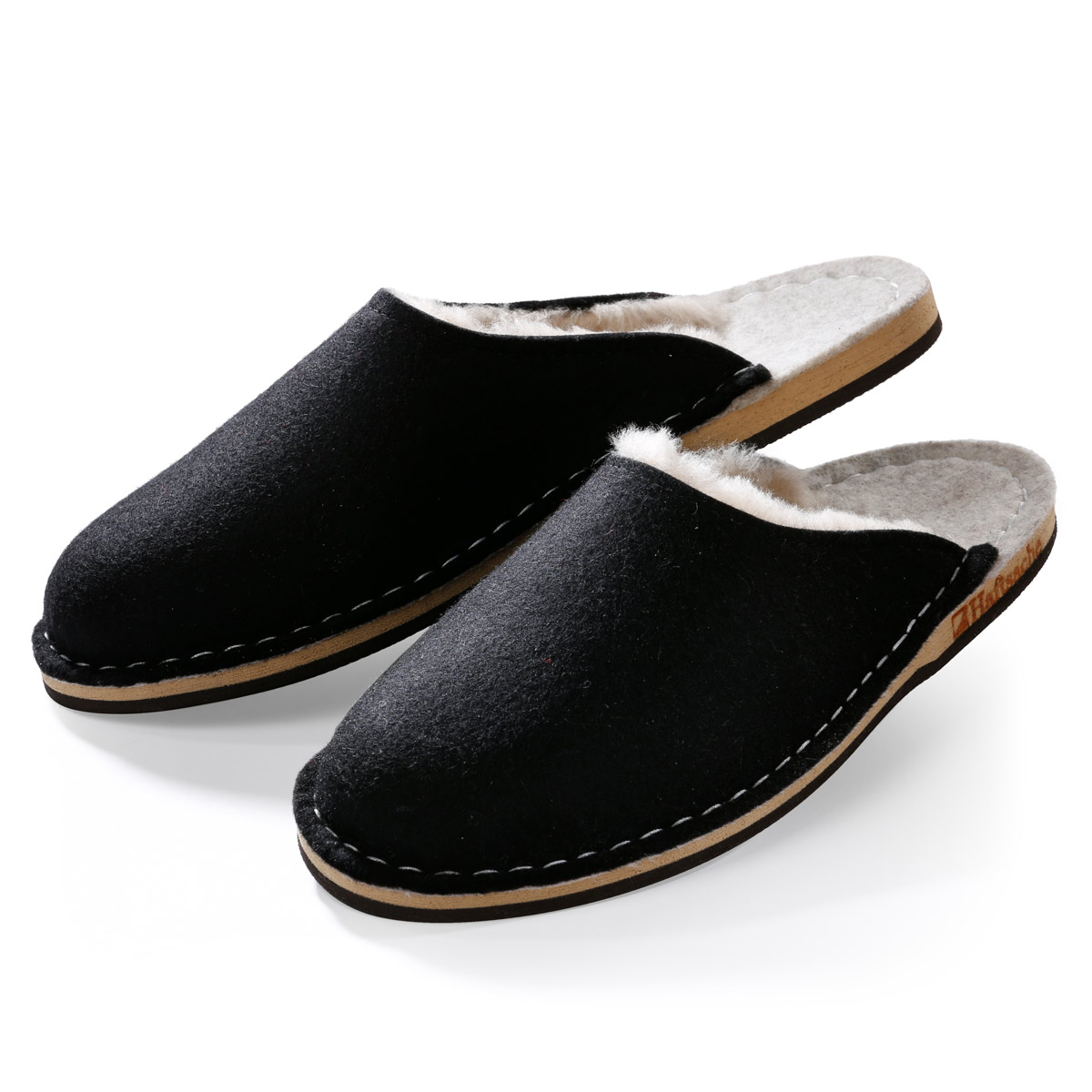 Filzpantoffel schwarz