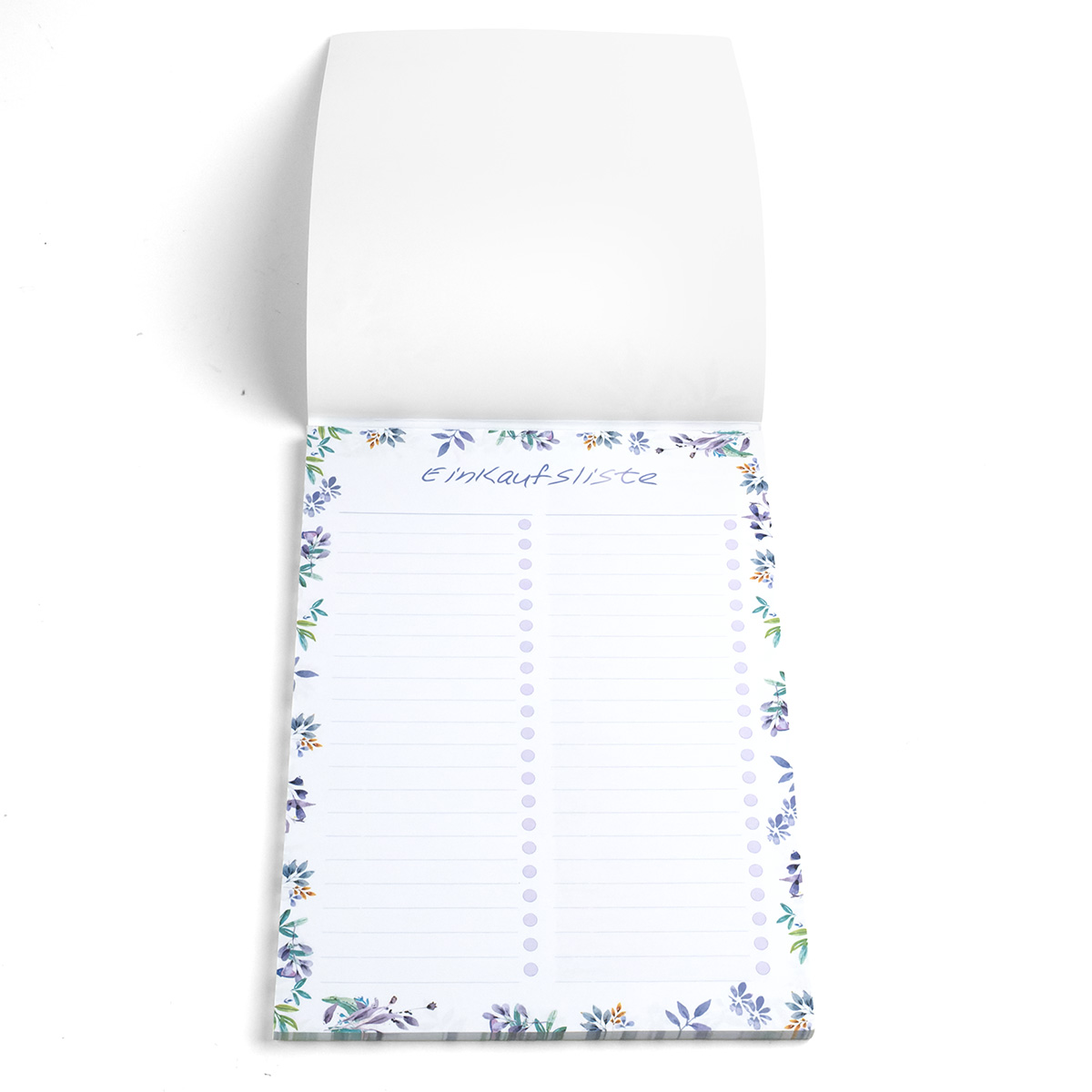 Einkaufsblock mit Essensplaner