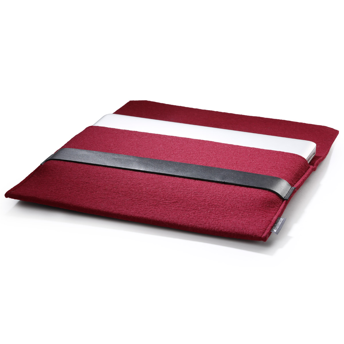 Notebooktasche 15" mit Lederriemen