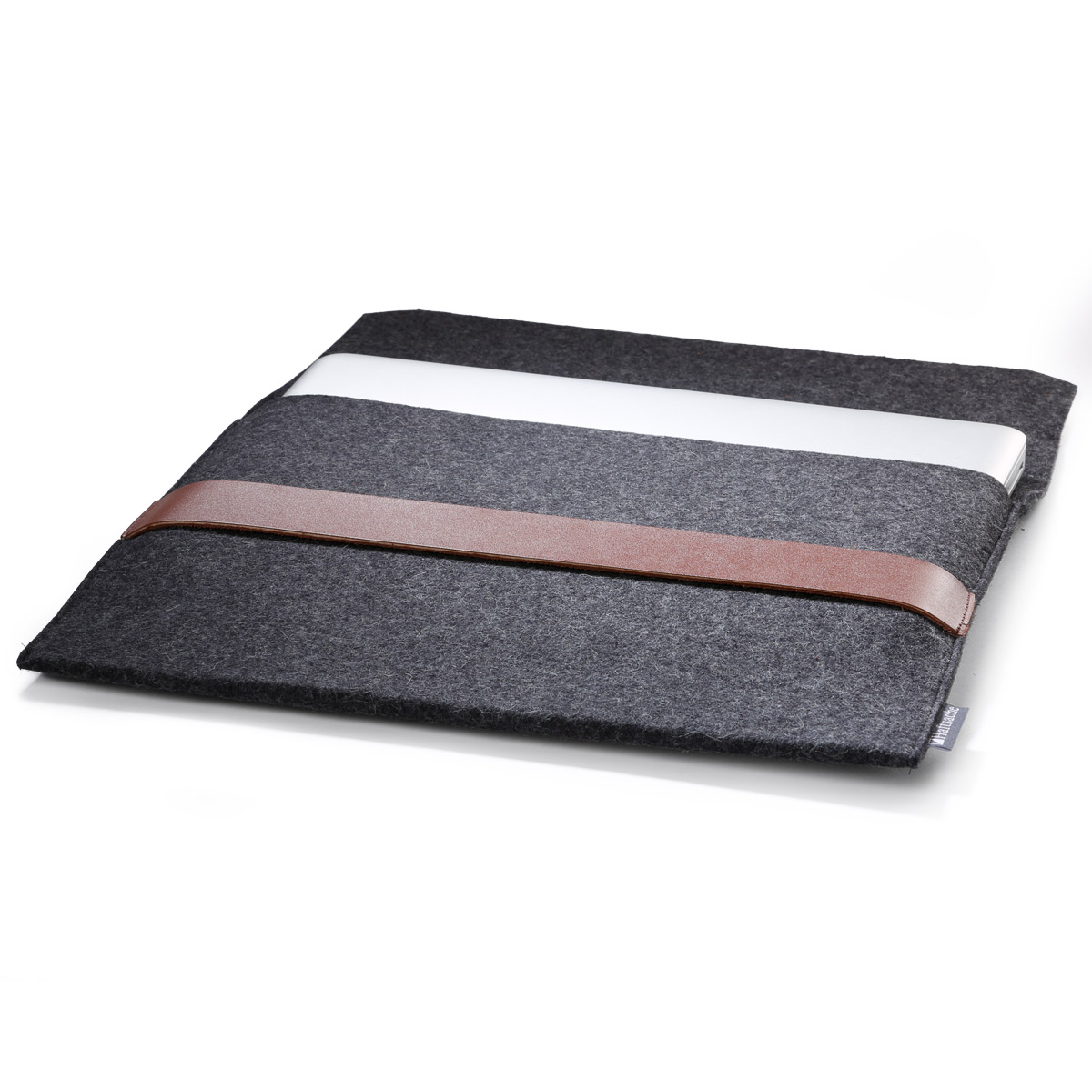 Notebooktasche 15" mit Lederriemen
