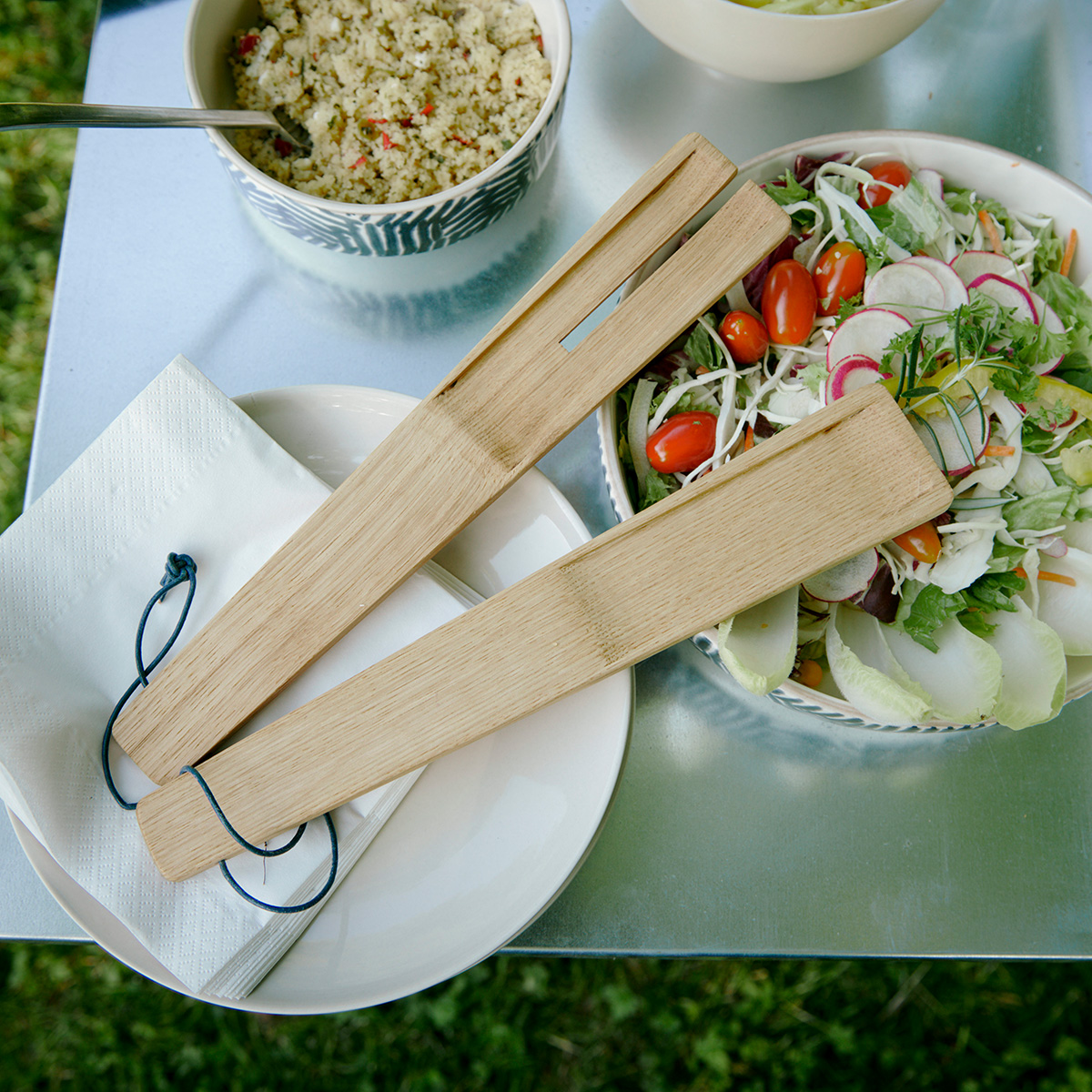 Kochlöffel/Salatbesteck Eichenholz