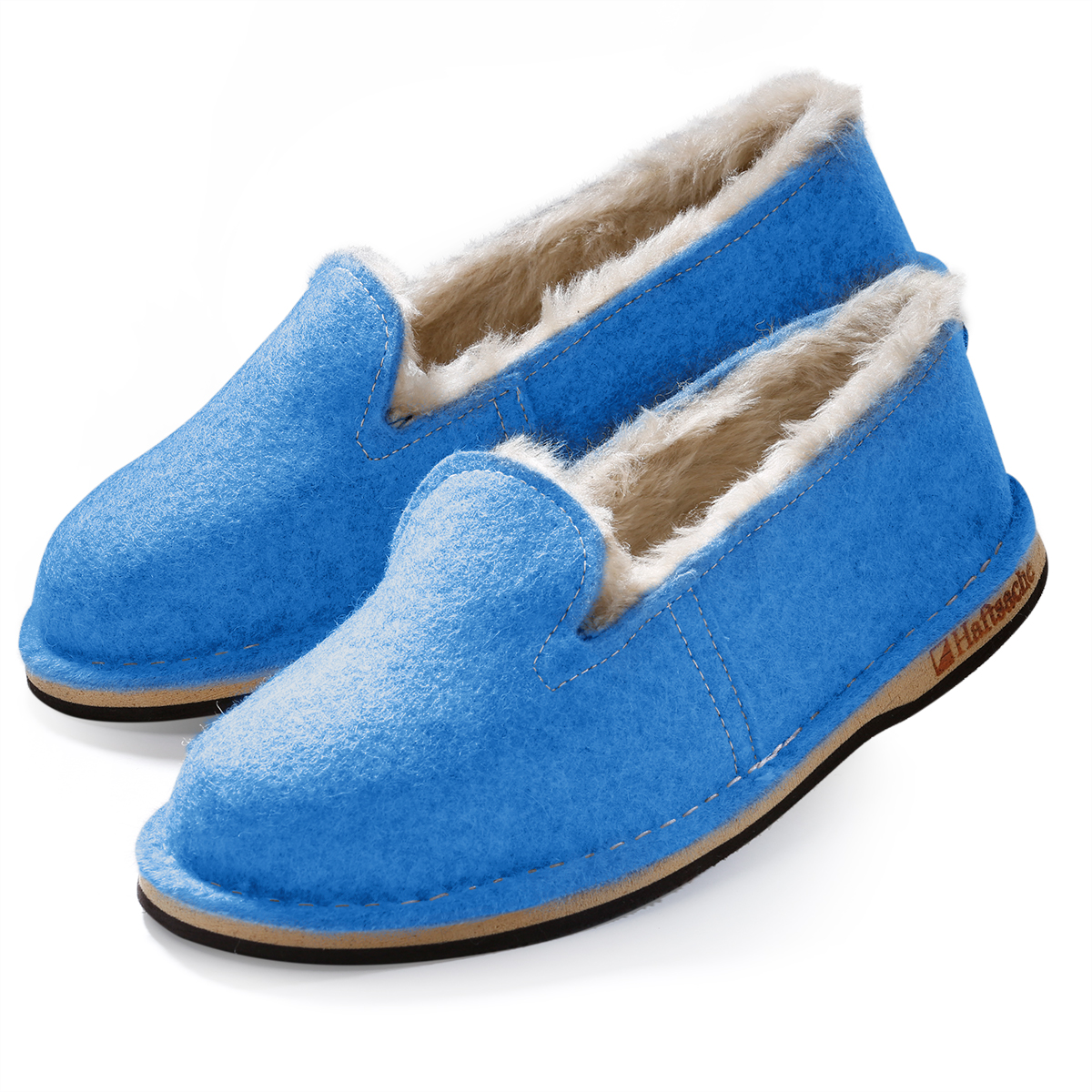 Kinderhausschuhe Niedertreter himmelblau